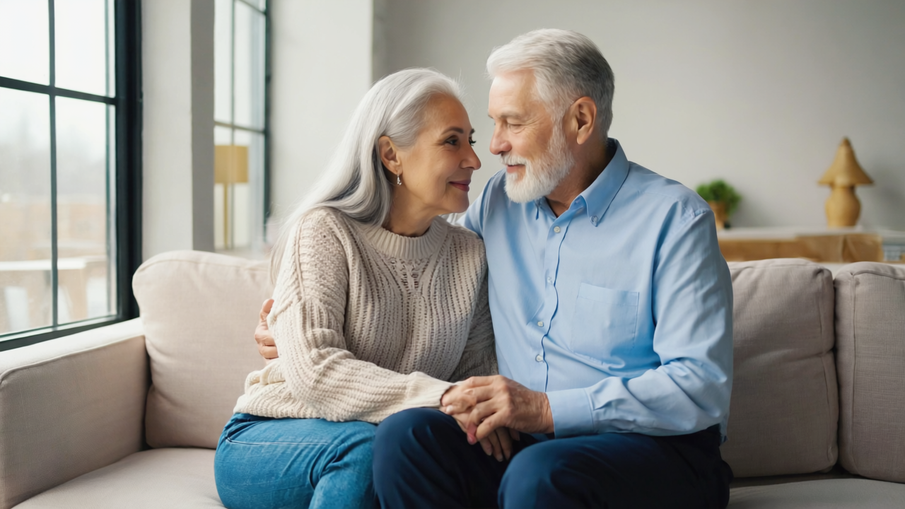 Glückliches älteres Paar